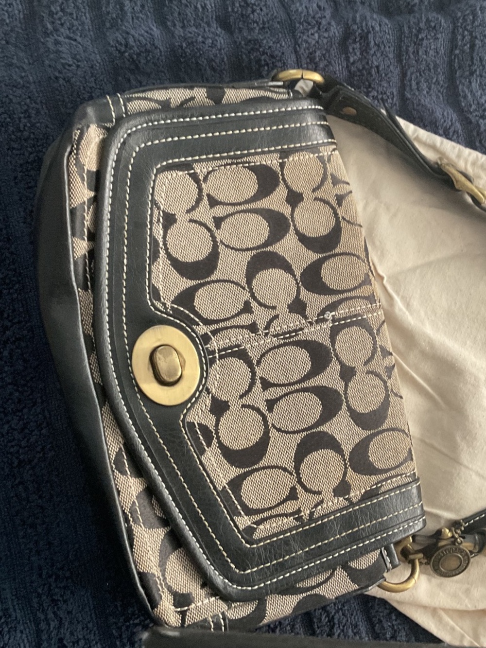 Vintage signature canvas Mini Pocket Flap